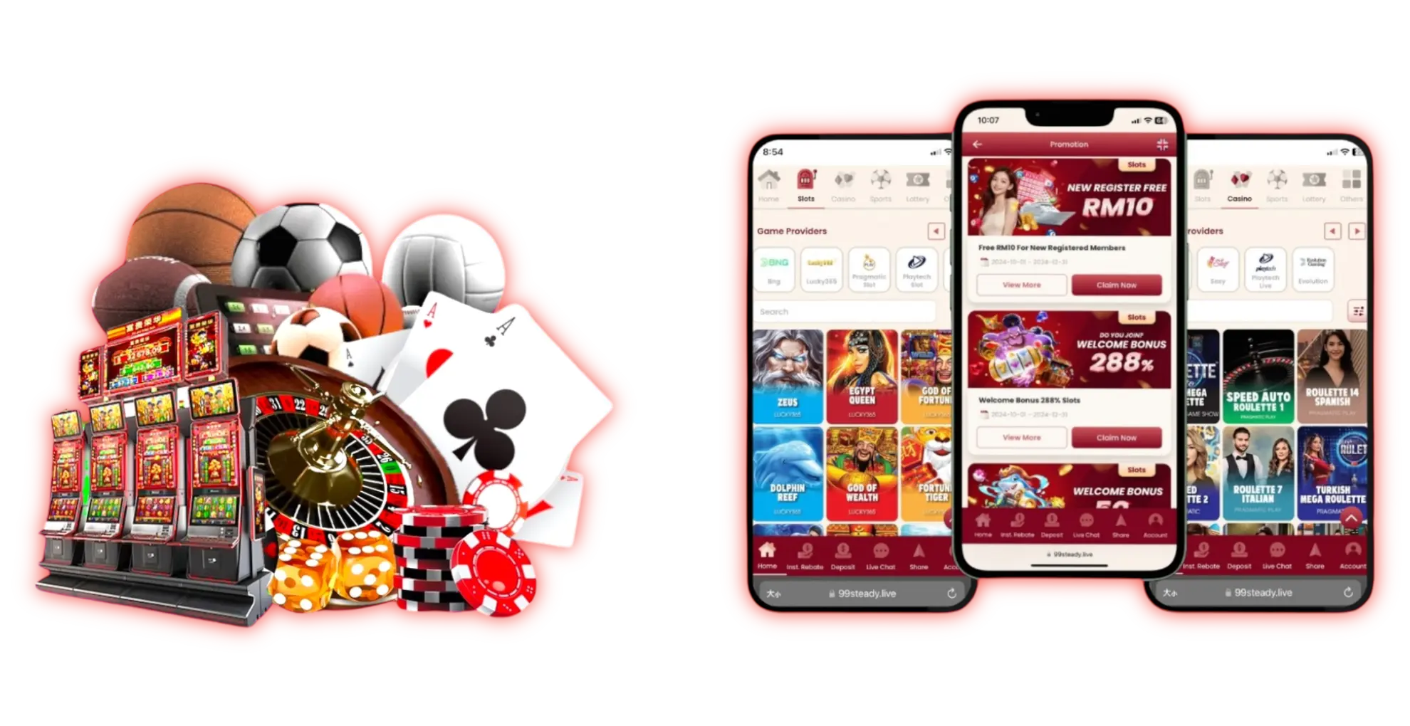 Steady Casino Games Variety Banner